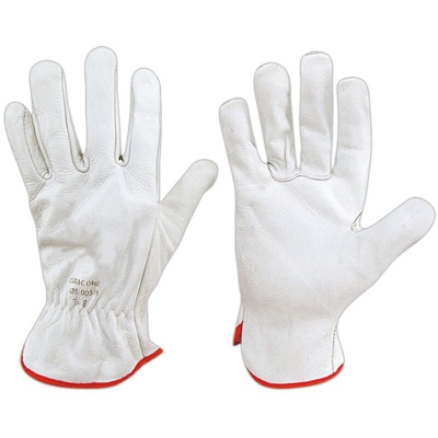 Guanti da lavoro in pelle fiore di bovino, qualità top, certificati CE, EN 388, taglia 9 (Taglia 9)