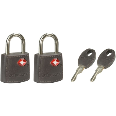 lucchetto con chiave in metallo 23 millimetri viola - 2 pezzi - Master Lock