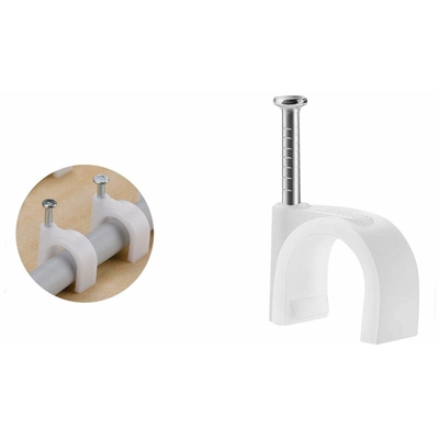 Set graffette fermacavo 240pz bloccacavo portacavo elettrico passacavo chiodi