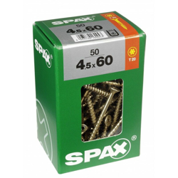 Lot 50 Viti A Testa Svasata Acciaio Spax Testa Torx, Diam.4.5 Mm X Mm L.60 en oferta
