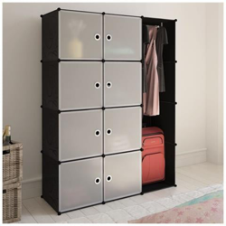 Scaffale Armadietto Con 9 Scomparti Nero E Bianco 37 X 115 150 Cm en oferta