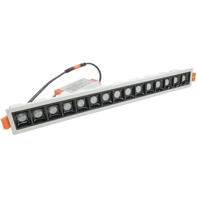 Zeitnet Inc. - Faretto barra LED incasso rettangolare 30W luce fredda spot vetrina 45 gradi 230V