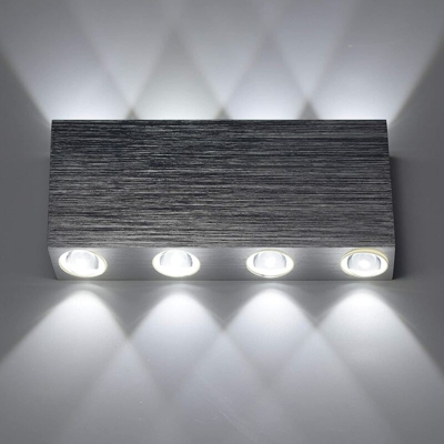 Stoex - Applique da Parete Rettangolare Moderna Applique da Parete a LED Moderna 8w Lampadario Semplice Bianca Fredda per Comodino Caffè Dell'ufficio