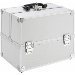 Beauty Case Make up Valigia Porta trucco - Portagioie - Multiuso Argento características