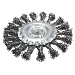 acciaio piatto ruota filo ritorto, spazzola svasato filo, molatura ruggine spazzole d'acciaio piatta, spazzola a disco filo | diametro esterno di 125 precio