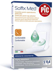CEROTTO PIC SOFFIX MED IN TNT CON TAMPONE CENTRALE ASSORBENTE STERILE MONOUSO 15X8 CM ANTIBATTERICO 5 PEZZI precio