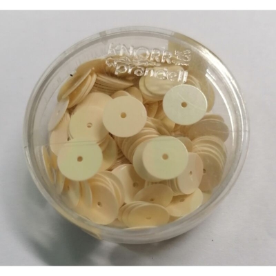 PAILLETTE IRIDESCENTE CREMA 8MM - 5GR - Knorrprandell