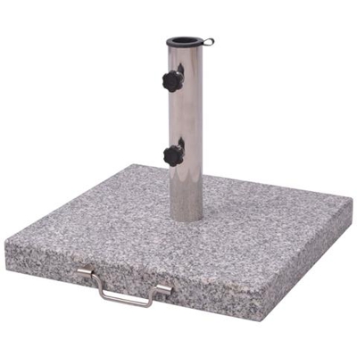 Base Ombrellone Quadrata In Granito, ? 48 Cm.