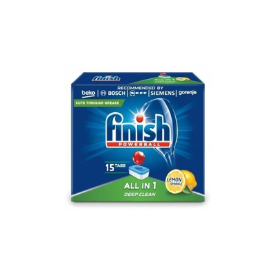 POWERBALL TABS LAVASTOVIGLIE TUTTO IN 1 SPORCO OSTINATO LIMONE 15 PZ - Finish
