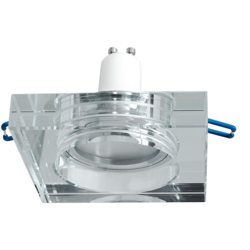 Faretto quadrato vetro specchiato incasso 60mm luce LED 5W GU10 mensole vetrine Luce 3000K precio