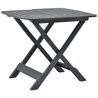 Tavolo Da Giardino Antracite 79x72x70 Cm In Plastica