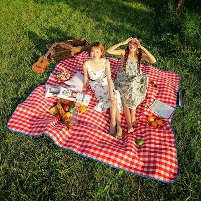 Langray - Coperte da 2 * 2 m Tappetino da picnic impermeabile Tappetino da campeggio portatile resistente all'umidità e all'usura per spiaggia