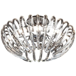 Plafoniera A Filo In Cristallo A 9 Luci Cromo, G9 en oferta