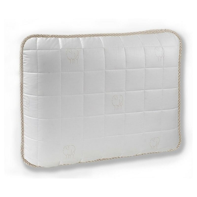 Homemania - Cuscino Bed - Guanciale - per Letto - Crema, Viola in Cotone, Visco, 45 x 65 cm