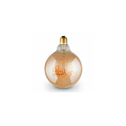 Prismalux - Lampadina Globo Ambra G125 Dimmerabile con Decoro Scritta Love en oferta