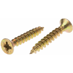 Vite per legno in Acciaio passivato giallo, zincato RS PRO 30mm, filettatura 4.5mm, guida Pozidriv (Confezione da 100) precio