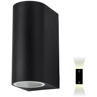 Zeitnet Inc. - Applique 2 luci LED lampada doppio fascio parete muro giardino facciata 16W GU10 Luce 4000K