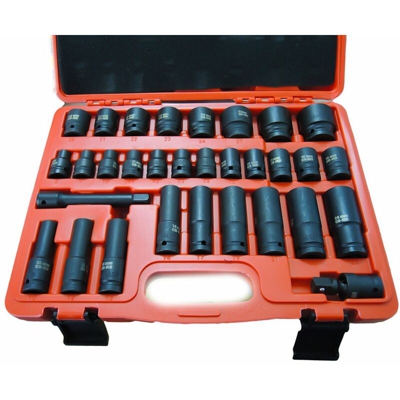 B&s - Set 32 bussole a impatto 1/2' rinforzate adattatori avvitatore pneumatico 05036