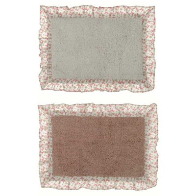 Tappeto con Rouches Shabby Chic Provenzale Bagno Scendiletto Blanc Mariclò