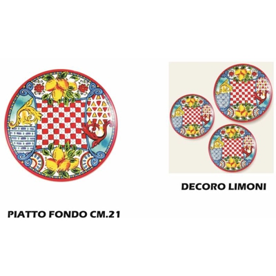 Bighouse It - PIATTO FONDO LIMONI CM.20
