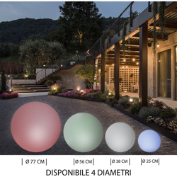 Sfera palla LED 16W RGBW lampada decorativa multicolore giardino IP65 E27 220V Colore Diametro 38cm características