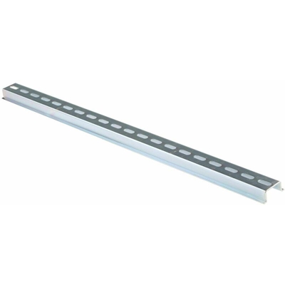 Guida DIN Deep Top Hat Perforata 500mm x 35mm x 15mm, in Acciaio (Confezione da 4) - Rs Pro
