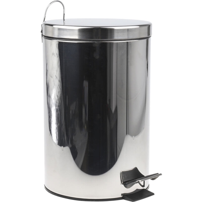 Bidone spazzatura Cromo RS PRO, in Acciaio inox, da 12L