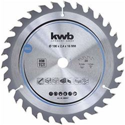 Lama per Sega Circolare Truciolare in Legno e Legno Duro 190x16mm 30 Denti Z-30 - KWB características