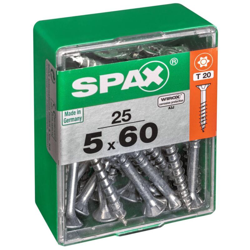 Set Di 25 Acciaio Vite A Testa Piatta Spax Autofraisée, Diam.5 Mm X Mm L.60 en oferta