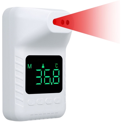 Asupermall - Termometro a parete K3X termometro a infrarossi preciso e veloce senza contatto trasmesso in 6 lingue /