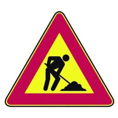 EAC - Segnale Stradale Temporaneo Lavori In Corso Fig. 383