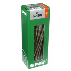 Set Di 20 Testa Torx Spax Viti Acciaio Piatto, Diam.6 Mm X L.160 Mm precio