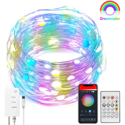 WiFi smart RGB fata stringa di luce lunga 5 metri e 33 perline lampada Alimentazione USB lampada filo di rame impermeabile per interni ed esterni con características