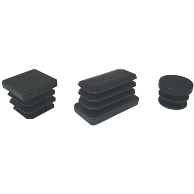 Puntali Alettati Rettangolari Plastica Nera Mm.30X40 100 Pz