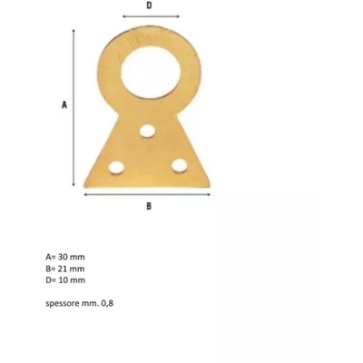 Aldeghi - ATTACCAGLIA 171 ACCIAIO OTTONATO 1 (Conf.20 pezzi)