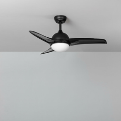 Techbrey - Ventilatore LED da Soffitto Aran Nero 107cm Motore DC Nero en oferta