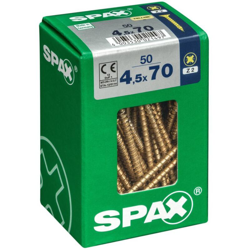 Lot 50 Viti A Testa Svasata Acciaio Spax Pozidriv Testa, Diam.4.5 Mm X Mm L.70 en oferta