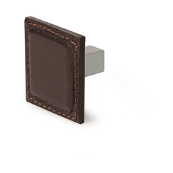 Pomolo in stile decorativo, Zama - Pelle, Cioccolato, 43 mm di diametro. Marchio REI precio