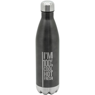 Casa Collection - Bottiglia Cola 0,75 Litri Hot&Fresh in Acciaio Grigio