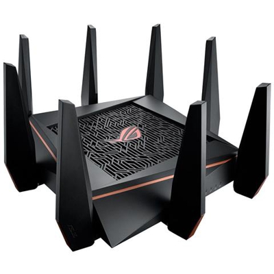 Router Wireless ROG Rapture GT-AC5300 Tri-Band AC5300 / 8 Porte Gigabit Ethernet LAN + 1 WAN Ethernet / 2 Porte USB 3.0