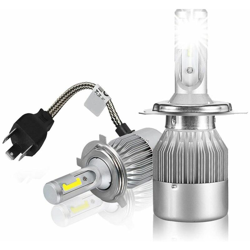 Kit lampade H4 T6 fari auto luce fredda led cob 60w lampadine auto moto características