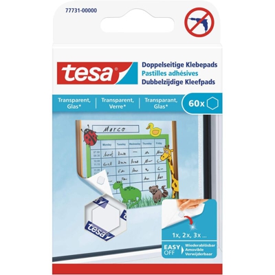 tesa Tesa® Pad biadesivo Trasparente Contenuto: 60 pz.