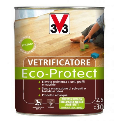 Vetrificatore Parquet 2,5 l Satinato Incolore Eco Protect