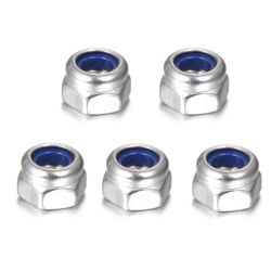Confezione da 5 dadi di bloccaggio flangia in nylon inox 304 DIN985 esagonali M12 precio