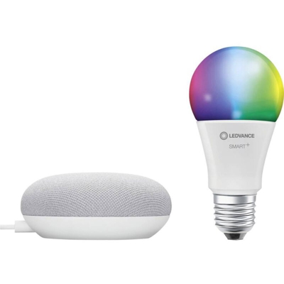 Starter kit illuminazione Classe energetica: A (A++ - E) LEDVANCE Google Mini Bundle chalk Classic A60 FR RGBW E27 BT 4