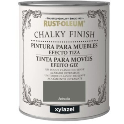 Vernice effetto gesso Chalk Paint Rust-Oleum Xylazel | 125 mL - 814 Antracite - 814 Antracite