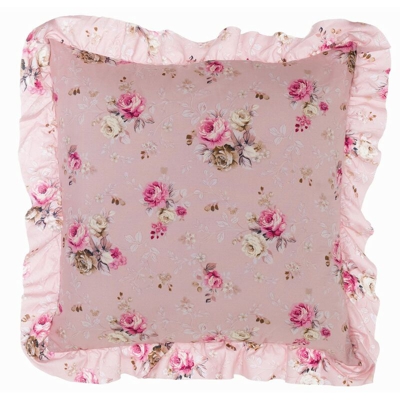 Cuscino Decorativo con Gala stile Shabby Chic Floreale Provenzale Blanc Mariclò - Colore: Rosa