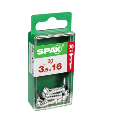 Box 20 Spax Universale Vite A Testa Rotonda Pz 3,5X16 Wirox 20 Pc