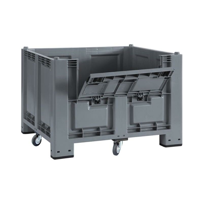Geosism&nature S.a.s.di Barani Simone&c. - Cargopallet 700 PLUS grigio ATX con sportello e 4 ruote, 1200x1000xh870