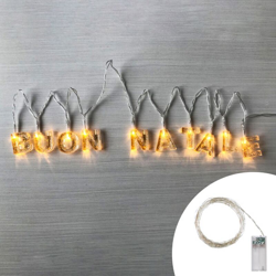 Scritta luminosa decorativa Buon Natale a batteria Bianco Caldo en oferta